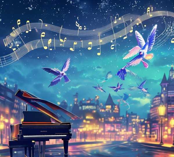 宫崎骏音乐中的诗意五线谱，钢琴曲城的诗意飞翔之旅